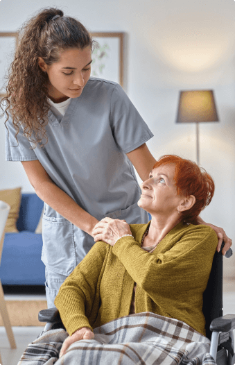 nurse with elder lady